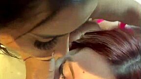 Redhead and brunette deliver hot oral action in amateur wife husband homemade scene