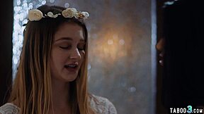 Skinny Alex Coal Licks Big-Titted Bride Bunny Colby's Trimmed Pussy