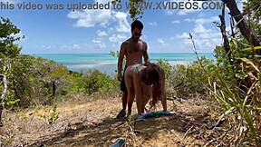 outdoor anal pounding my big tits bounce on beach