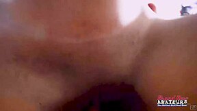 Skinny exotic brunette Monae deepthroats rides juicy cock milking cum