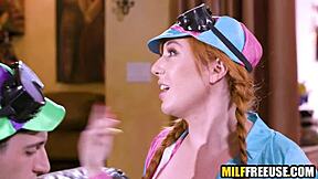 stepson sneaks free use on stepmom right in front of her stunned stepdad