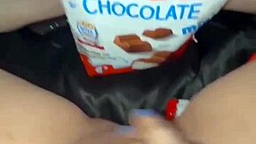 crazy arab stepsister masturbates with food dildo in la extreme kinky solo orgasm