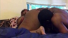 he eats milf shaved pussy from back till orgasm cums wet homemade