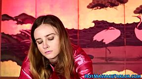 Hot Teen Massages Sucks Strokes Big Cock in HD Session