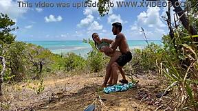 outdoor anal pounding my big tits bounce on beach