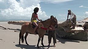 hairy latina milf pussy stuffed in mmf outdoor threesome