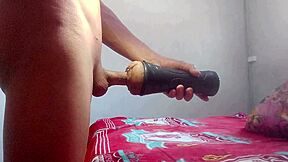 guy tests his new realistic fuck doll in action