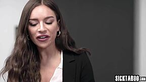 lesbian coworkers gang up on big ass boss for wild pussy licks