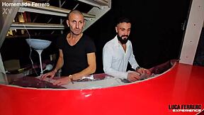 swinger club pickup: two hot girls anal dp n swallow cum!