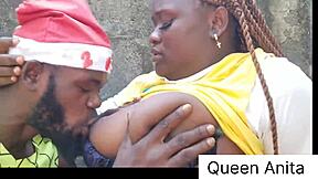 queen anita unwraps christmas gift with farm fuck session