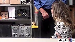 i can't resist tying up this hot blonde teen cop escapee