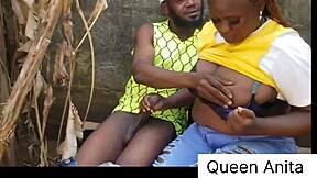 queen anita unwraps christmas gift with farm fuck session