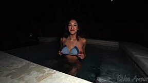 chloe amour's late night pounding ends in steamy shower