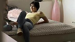 step grandma gives hot young guy intense blowjob