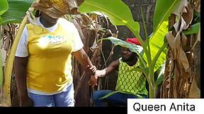 queen anita unwraps christmas gift with farm fuck session