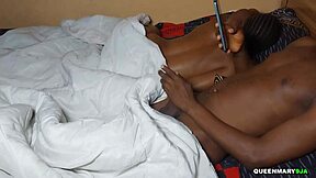 i shared the bed with sexy stepsis and she caught me jerking off then rode me hard
