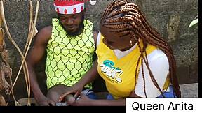 queen anita unwraps christmas gift with farm fuck session