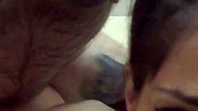 candie cross stares back while i doggy her then facial cumshot