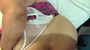 Hot cougar camgirl in uniform takes huge anal pounding 😈🍑 schoolgirl style!