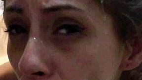 candie cross stares back while i doggy her then facial cumshot