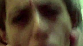 candie cross stares back while i doggy her then facial cumshot