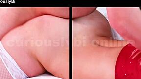 femdom babe pushes you to suck cock and go bi while she watches you stroke 😈🍆💦