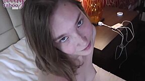 Babysitter Claire Roos bends for boss Seth Brogan's dominating creampie fuck