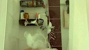 Cute Skinny Teen Showers Shaved Pussy Pierced Nipples Tattoo Close-Up