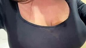 that slutty neighbor casually flashes her hard nipples