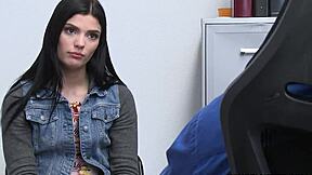 sadie blake's tight shoplifter pussy railed sideways by officer