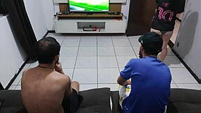 hubby lost bet so wife takes friend's huge cock bareback right in front of him cuckold style