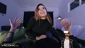 VR Conk: Redhead Kim Deepthroats Huge Cock Doggy in Kim Possible Cosplay Parody Pt. 3.