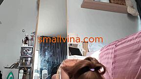 cute petite asian teen does naughty yoga workout solo