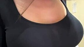 that slutty neighbor casually flashes her hard nipples