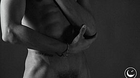 Skinny Black Teen's Tight Ass in Leather Teases Interracial Solo Reel!