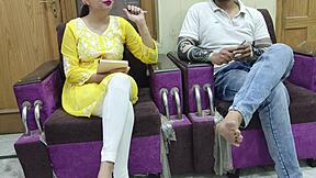 Real tuition teacher sneaks hardcore pussy pounding on student in Hindi moans leggings ripped