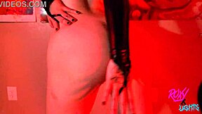 Lillith the goth succubus dances, toys her pussy and fucks wildly for roxy lights