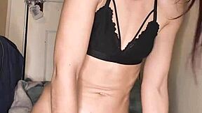 petite slut's juicy pussy devours dildo till she squirts everywhere