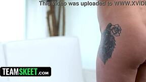 innocent newbie teases tip sucking before deep toy insertion