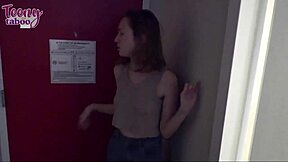 Babysitter Claire Roos bends for boss Seth Brogan's dominating creampie fuck