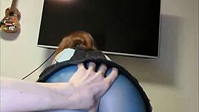 Ripped jeans lead to rough doggystyle pounding with dirty talk and orgasms