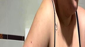 grabbing her first time in public bathroom gets wild