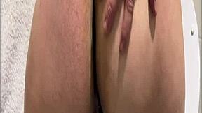 grabbing her first time in public bathroom gets wild