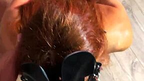 i own this pantyhose bitch swallowing every drop without spilling