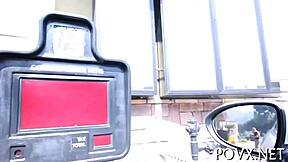 Barely Legal Petite Teen Sucks Cock for Cash POV