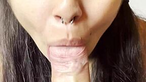 brunette teen gulps slow morning bwc cumshot