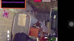 ebony teen twerks her big ass on instagram during demon time live