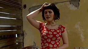 redhead domme strapon anal fucks bound asian teen 😈🔥