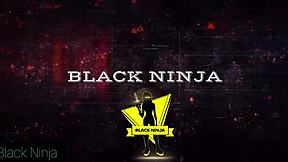 whoa pato and black ninja oil up those huge ebony tits on creamy desk!