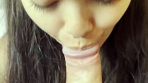 brunette teen gulps slow morning bwc cumshot